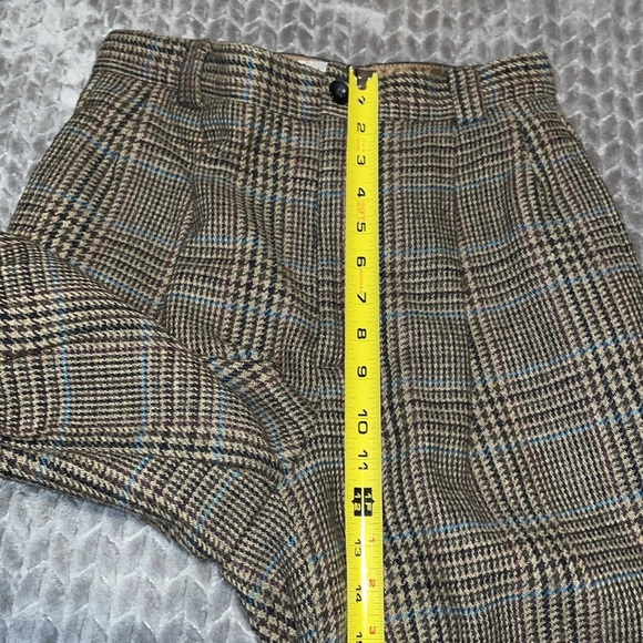 GAP Vintage Wool/Mohair Blend Lined Pants.  Size 8. Front pleats. Plaid. - Picture 13 of 14
